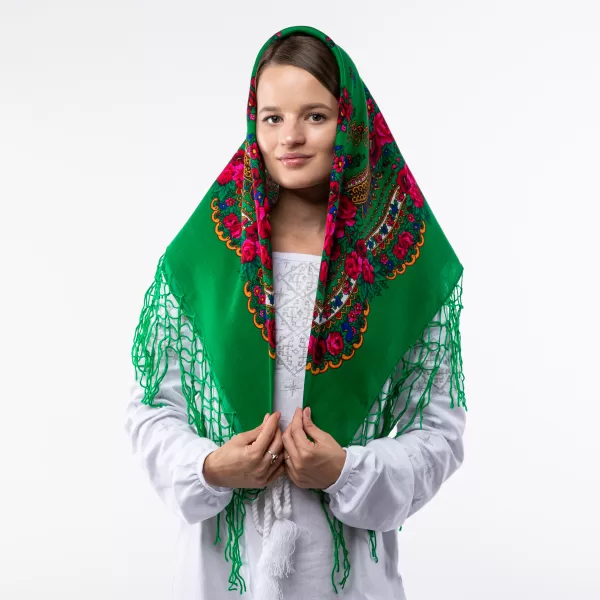 Хустка з тороками "Українська традиція" 90х90см - Зображення 21